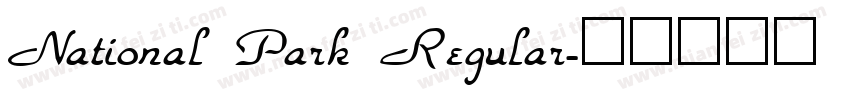 National Park Regular字体转换